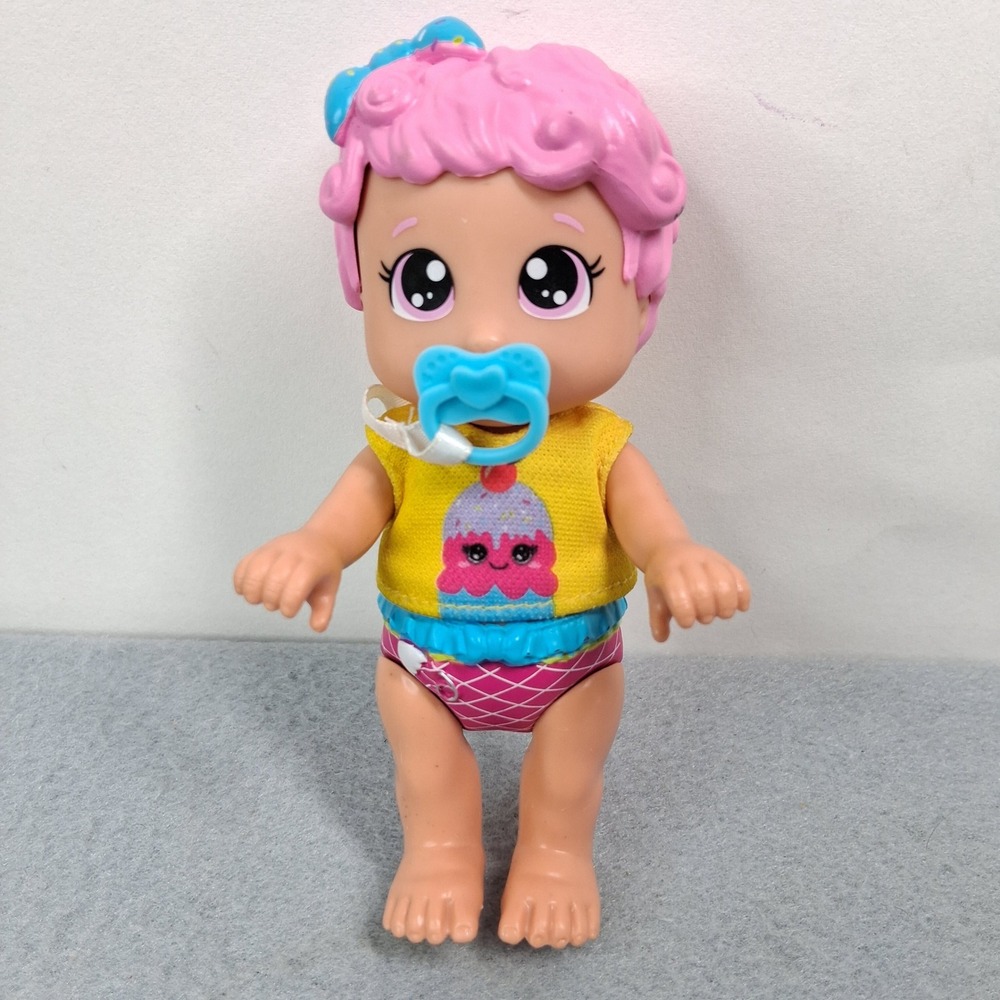 My Sweet Love Charmed Cutesies Ice Cream 5" Doll w/ Pacifier Pink Hair